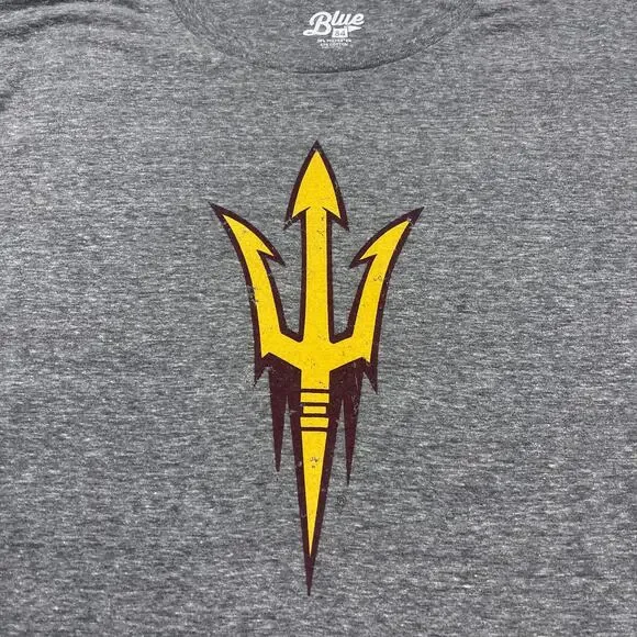 Blue 84 Gray Short Sleeve T-Shirt Arizona State Sun Devils Mens Medium - Picture 3 of 5